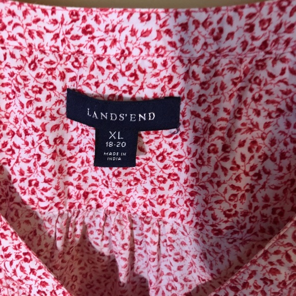 Lands End floral blouse - Picture 4 of 6